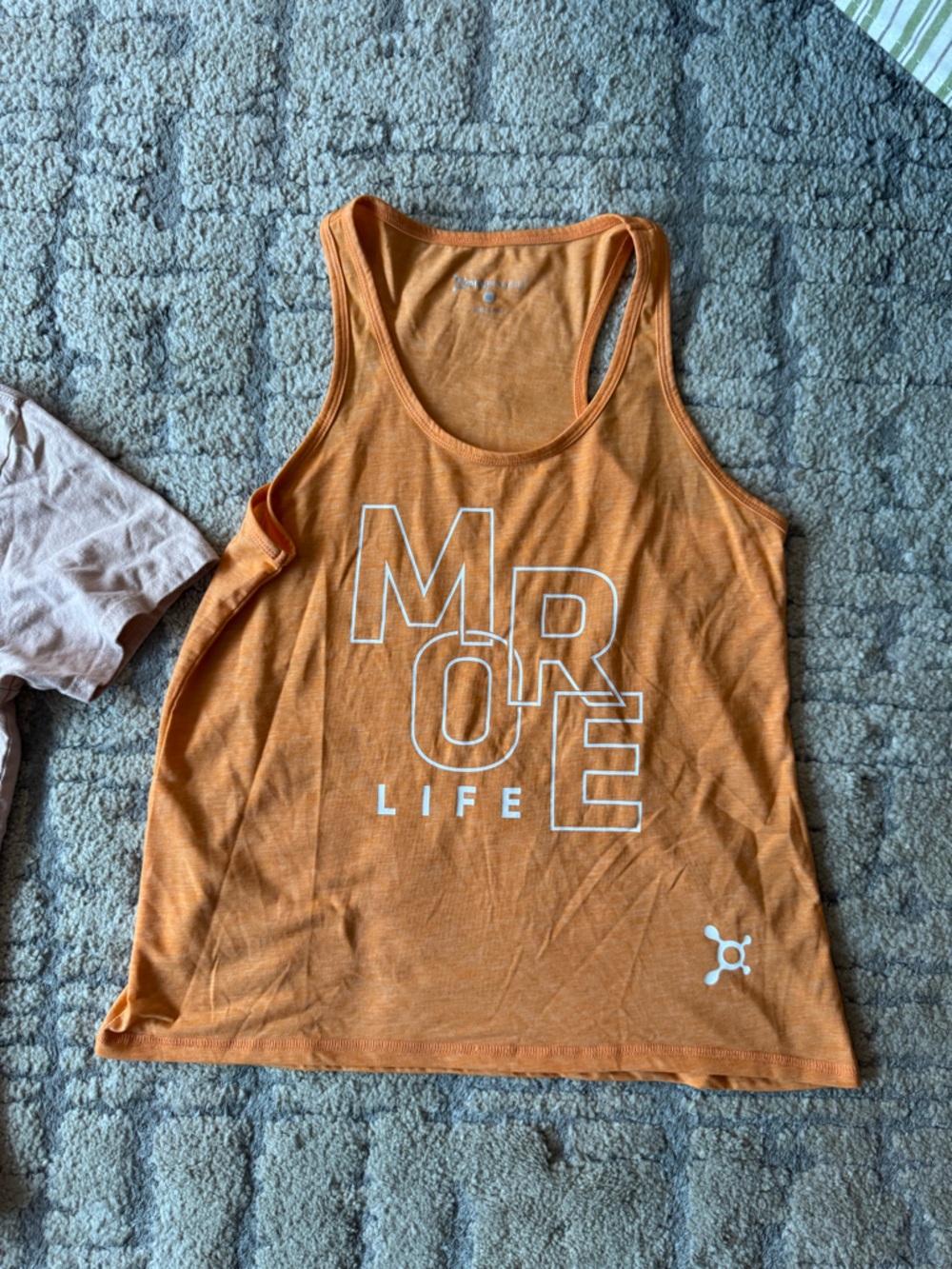 Orangetheory Orange Racerback Tank with White Graphic